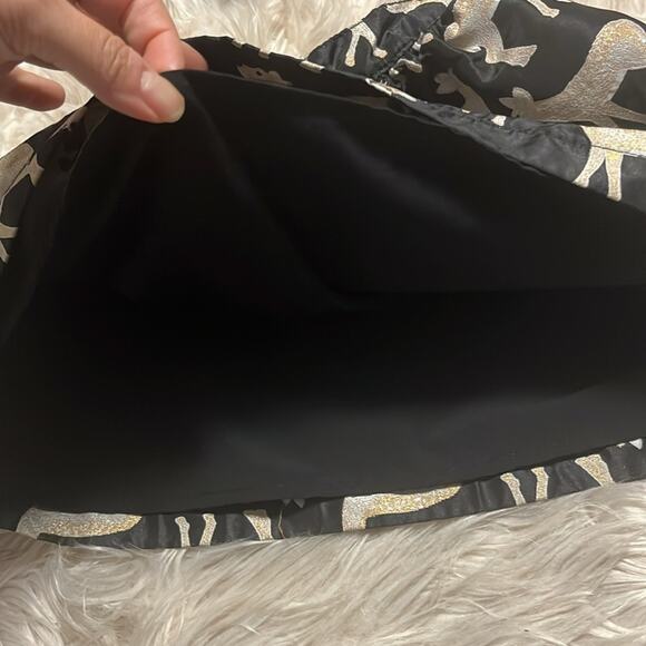 Gymboree girls black/gold double lined reindeer skirt size Small 5/6 - Picture 5 of 9